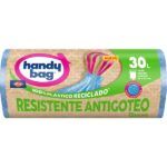 BOLSA BASURA HANDY BAG RESISTENTE ANTIGOTEO C/ASA 30L. 12 UDS. (CUBO CASA)