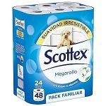 PAPEL HIGIÉNICO SCOTTEX MEGAROLLO 24 EQUIVALE A 48 ROLLOS PACK FAMILIAR