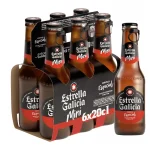 CERVEZA ESTRELLA GALICIA MINI BOT. 20 CL. PACK 6 UDS.