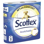 PAPEL HIGIÉNICO SCOTTEX ACOLCHADO TRIPLE CAPA CONFORT 9 UDS.