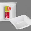 PLATO HONDO CUADRADO BLANCO 17X17 REUTILIZABLE PAQ 6 UNDS