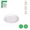 PLATO LLANO REDONDO BLANCO 25CM REUTILIZABLE PAQ 5 UNDS
