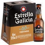 CERVEZA ESTRELLA GALICIA TOSTADA 0,0 BOT 25 CL PACK 6 UNDS