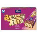 AMBROSIAS TIRMA 14 UNDS CON RELLENO CUBIERTAS DE CHOCOLATE CON LECHE