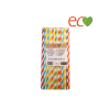 CAÑITA PAPEL ESPIRAL COLORES 23 CM PAQ 50 UNDS