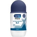 DESODORANTE SANEX ROLL ON MEN ACTIVE CONTROL 6 EN 1 48 HORAS 50 ML