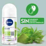 DESODORANTE NIVEA ROLL ON NATURALLY GOOD 50 ML PARA MUJER CON PROTECCION ANTITRANSPIRANTE HASTA 24 HORAS