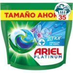 DETERGENTE ARIEL CAPSULAS + TOQUE DE LENOR FRESCO DE ABRIL 35 LAVADOS