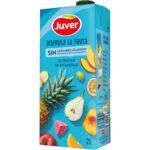 ZUMO JUVER 10 FRUTAS Y VITAMINAS SIN AZUCAR AÑADIDO DISFRUTA BRICK 2L.